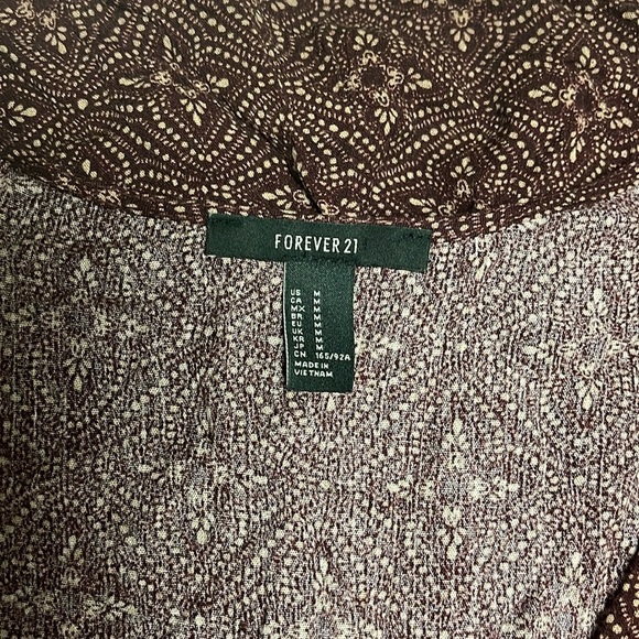 Women’s Medium Paisley Purple Maroon V Neck Long Sleeve Mini Dress, Cinch waist - Picture 8 of 8